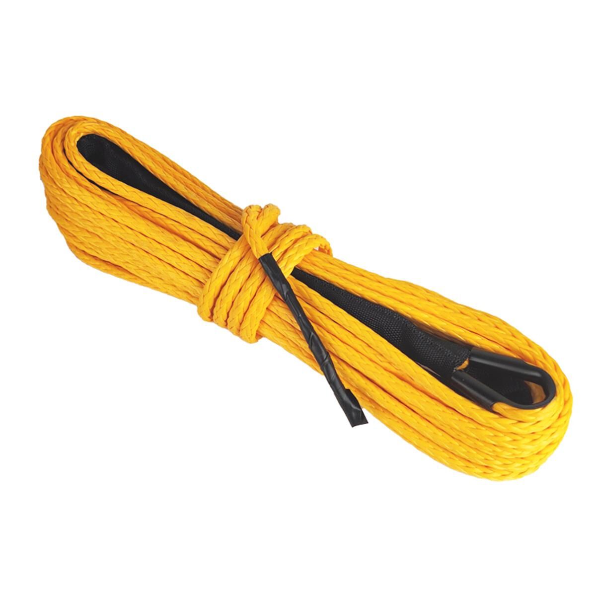 Sunrise Electric Winch Synthetic Rope 12.2m 4.8mm Orange, , scaau_hi-res