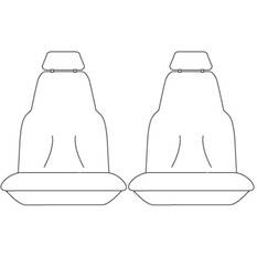 TRADIES CANVAS READY MADE SEAT COVERS - FRONT, BLACK, SUITS MITSUBISHI PAJERO SPORT, , scaau_hi-res