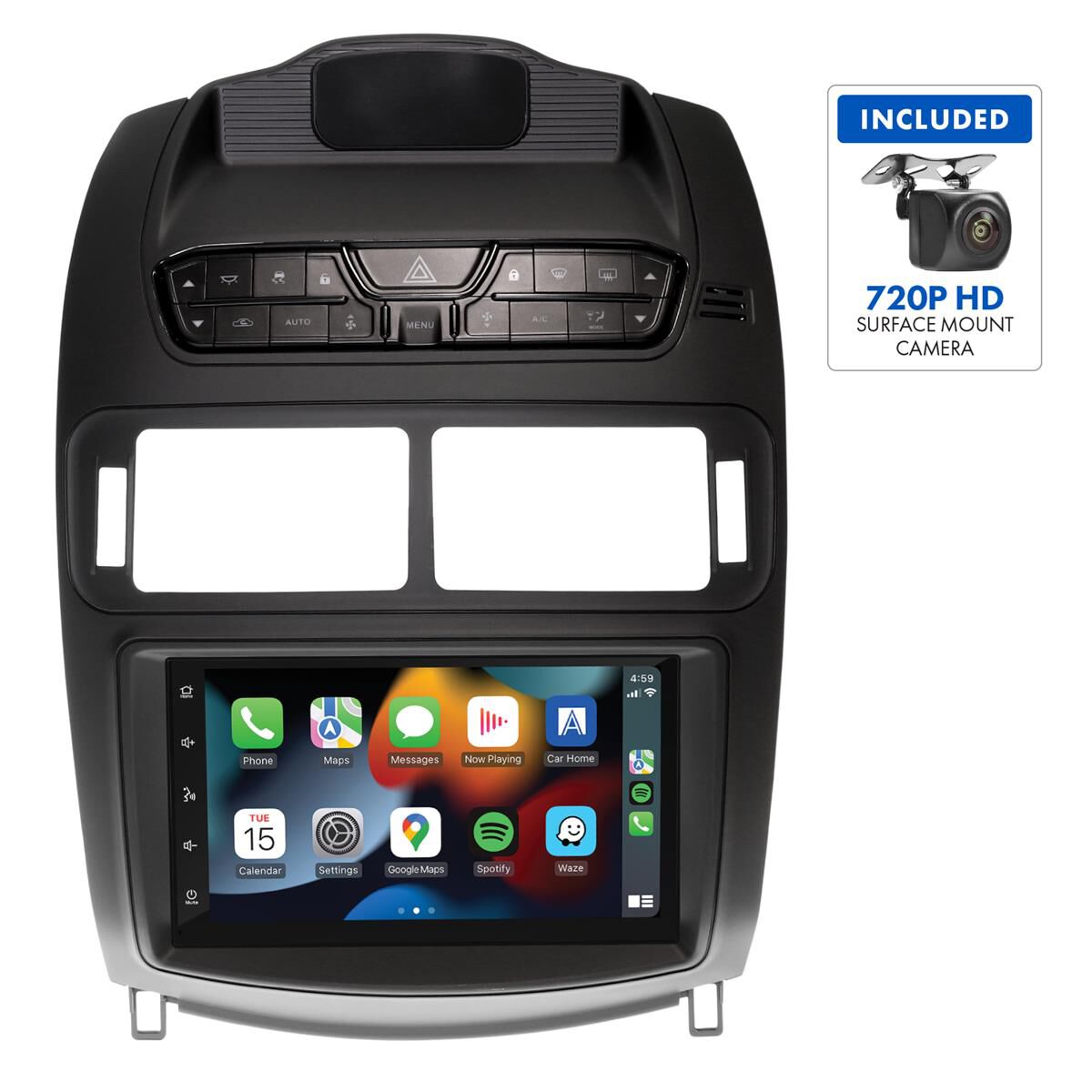 7" MULTIMEDIA RECEIVER TO SUIT FORD FALCON FG (SATIN BLACK), , scaau_hi-res