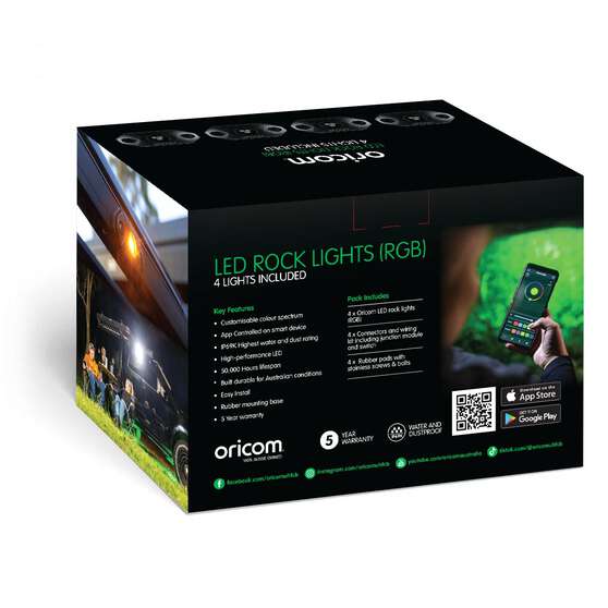 LED ROCK LIGHT 4 PACK RGB, , scaau_hi-res