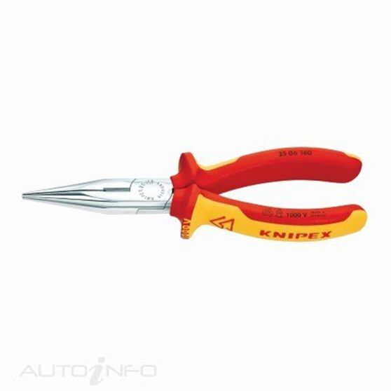 KNIPEX 1000V SNIPE NOSE  PLIERS 160MM, , scaau_hi-res