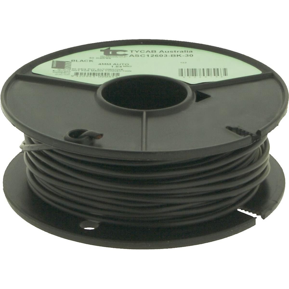 4mm SINGLE CORE CABLE BLACK 30m (23/0.32) (AUTO 152), , scaau_hi-res