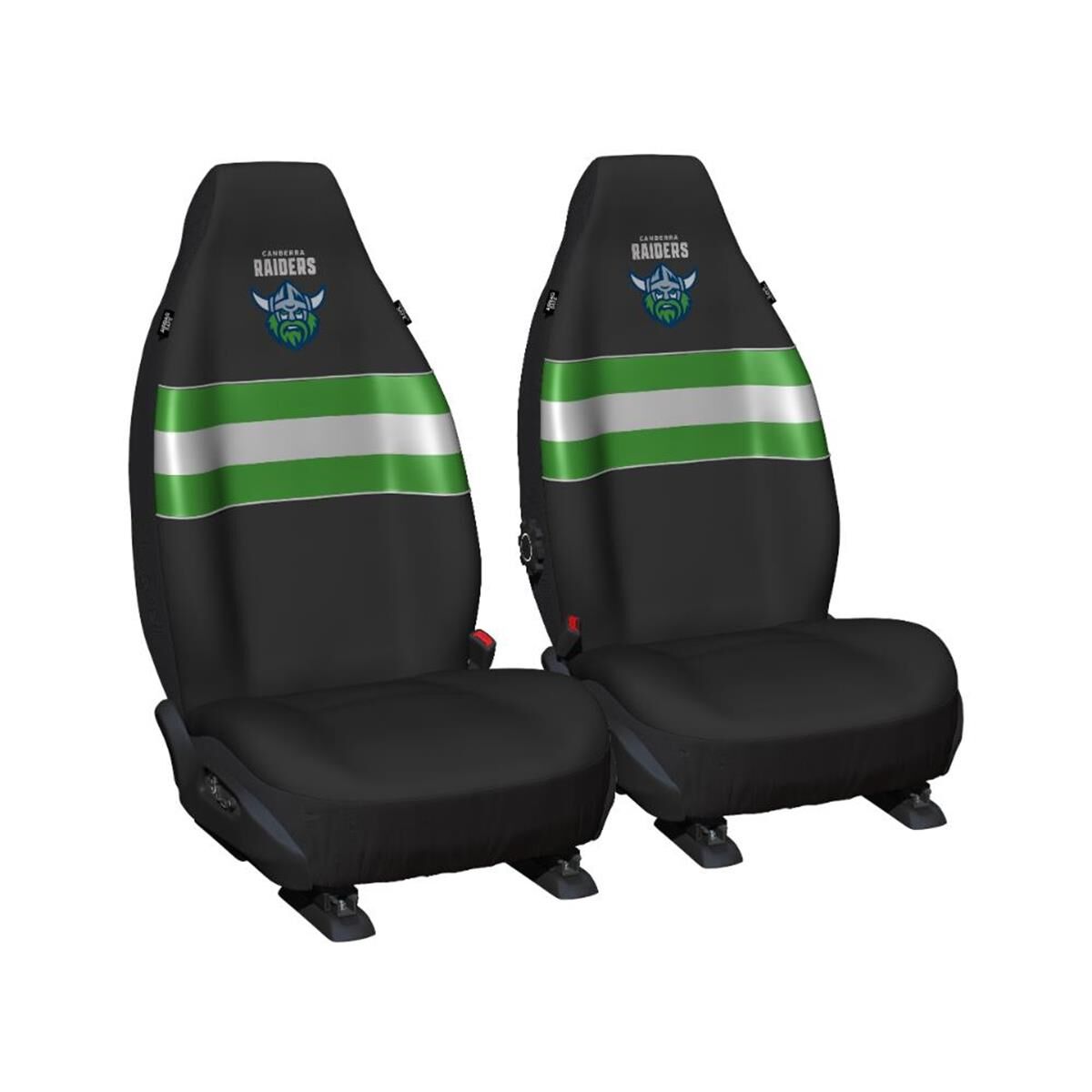 NRL SEAT COVERS - CANBERRA RAIDERS - FRONT PAIR, SIZE 60, BUILT IN HEADRESTS - PPNRL-RAI23, , scaau_hi-res