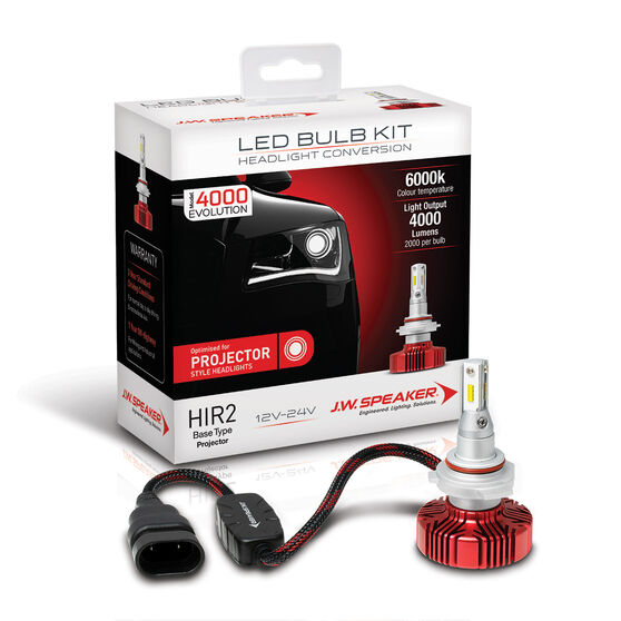 LED HIR2 Headlight Kit 12-24V 6000K Projector, , scaau_hi-res