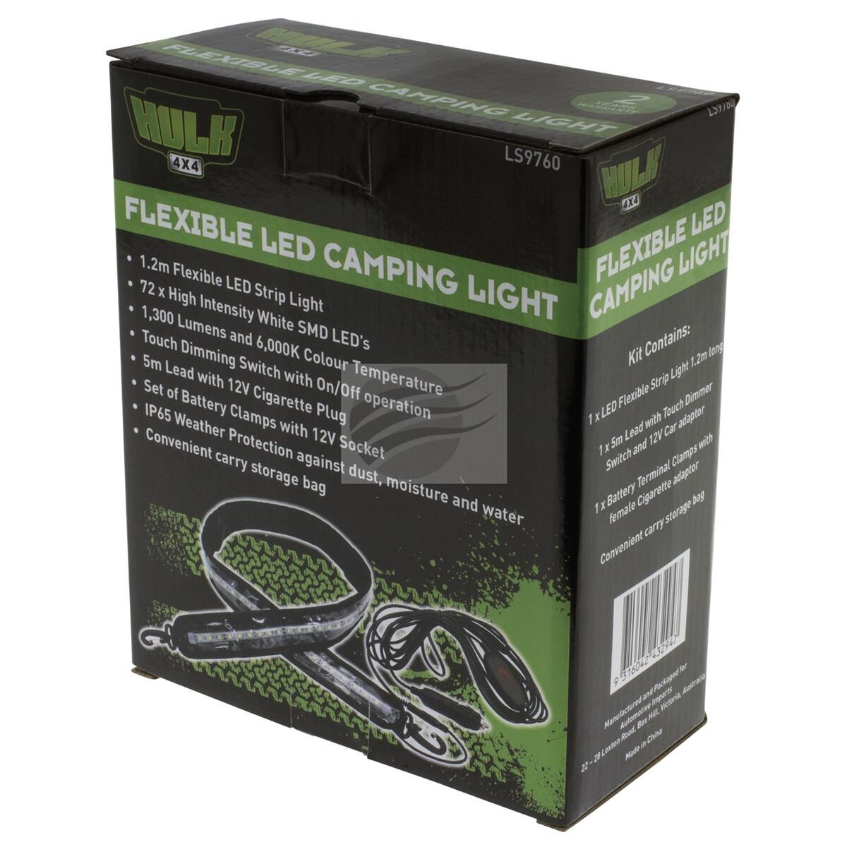 LED CAMPING STRIP LAMP 12V WHT ILLUM 1.2m HOOK/CLIP MNT W/ON/ OFF DIMMER SWITCH IP65, , scaau_hi-res
