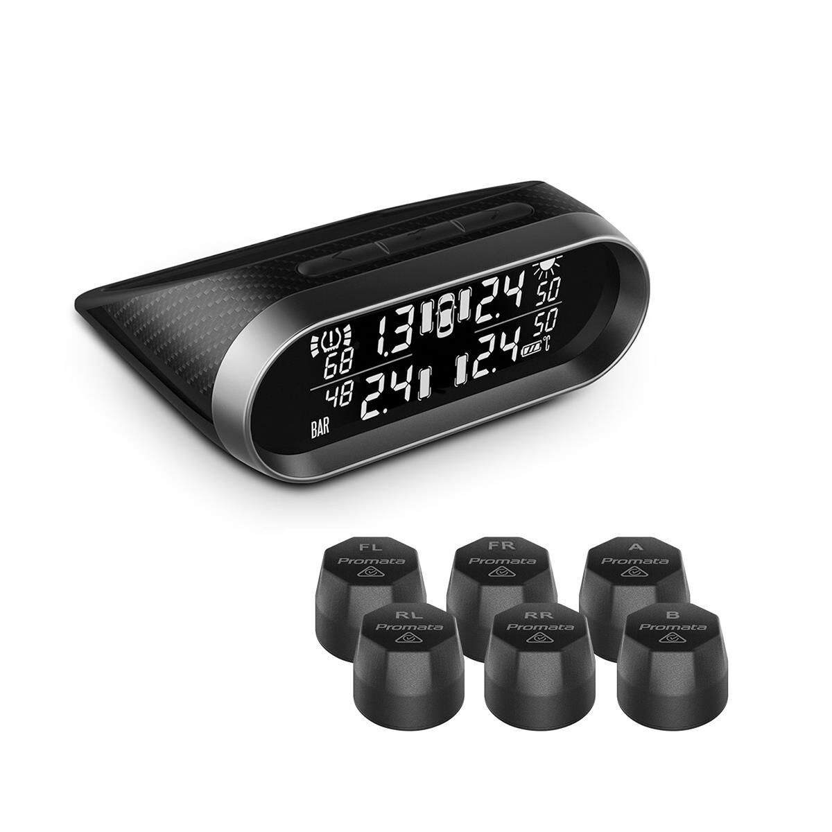 PROMATA DIY EXTERNAL STYLISH TYRE PRESSURE MONITOR FOR RV X 6 WHEELS, , scaau_hi-res