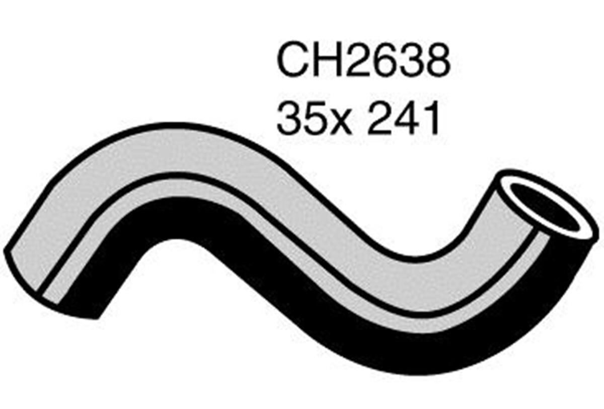 Bottom Hose FIAT X1/9  1.3L (128A) & 1.5L (138A) I4 8V SOHC CARB Petrol (1 of 2) Front - Radiator to LHS Pipe (1974 - 1975)*, , scaau_hi-res