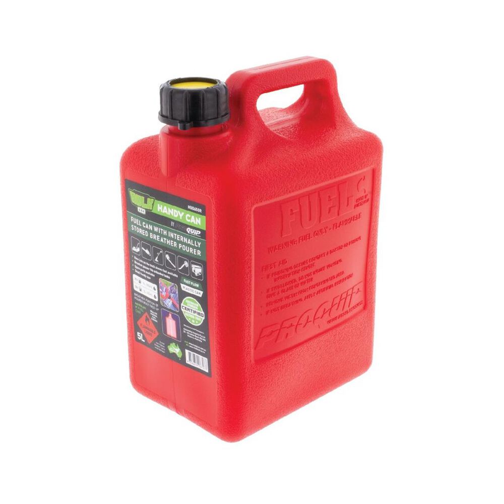 Hulk 4x4 5Lt Plastic Handy Fuel Can Red With Pourer All Type Of Fuel