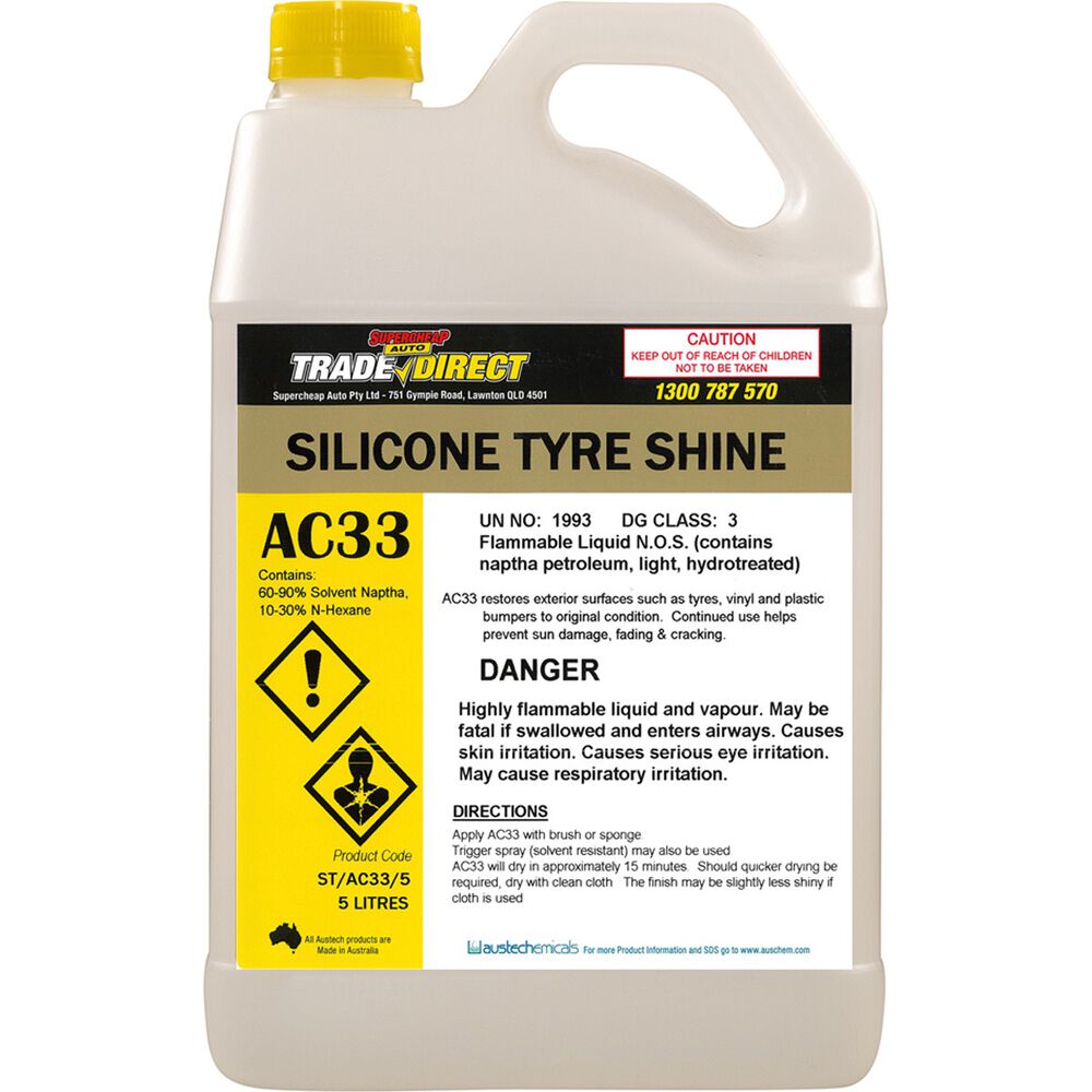 Trade Direct Silicone Tyre Shine Bottle 5L Supercheap Auto