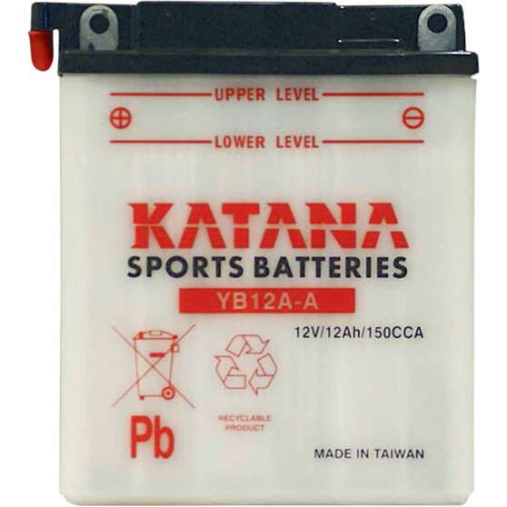 KATANA MOTORCYCLE BATTERY - YB12A-A, , scaau_hi-res