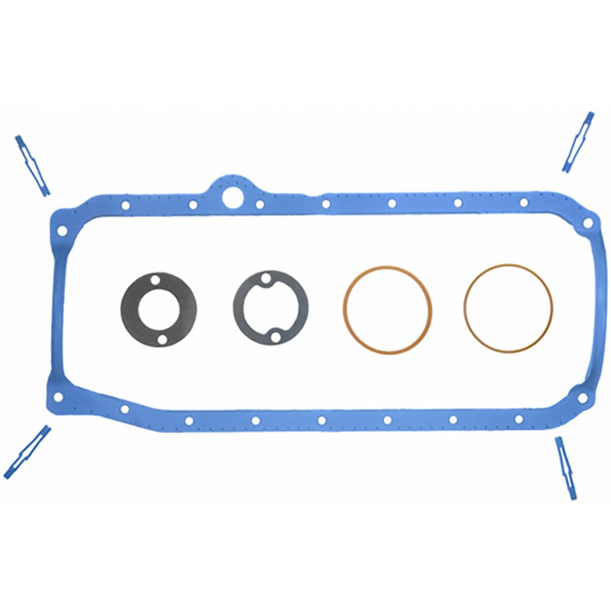 SBC OIL PAN GASKET SET (86-ON) 1 PIECE RUBBER, , scaau_hi-res