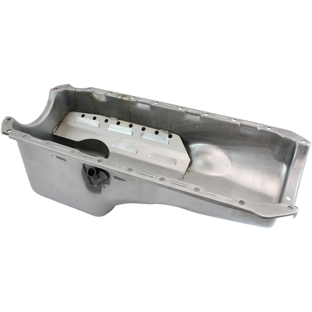 STEEL STOCK OIL PAN BBC RAW RH/SIDE DIPSTICK REAR SUMP, , scaau_hi-res