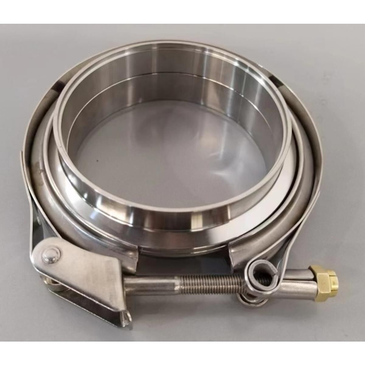 EXHAUST Q/RELEASE V BAND CLAMP 3" SS304 HEAVY DUTY W/FLANGES SINGLE PACK, , scaau_hi-res