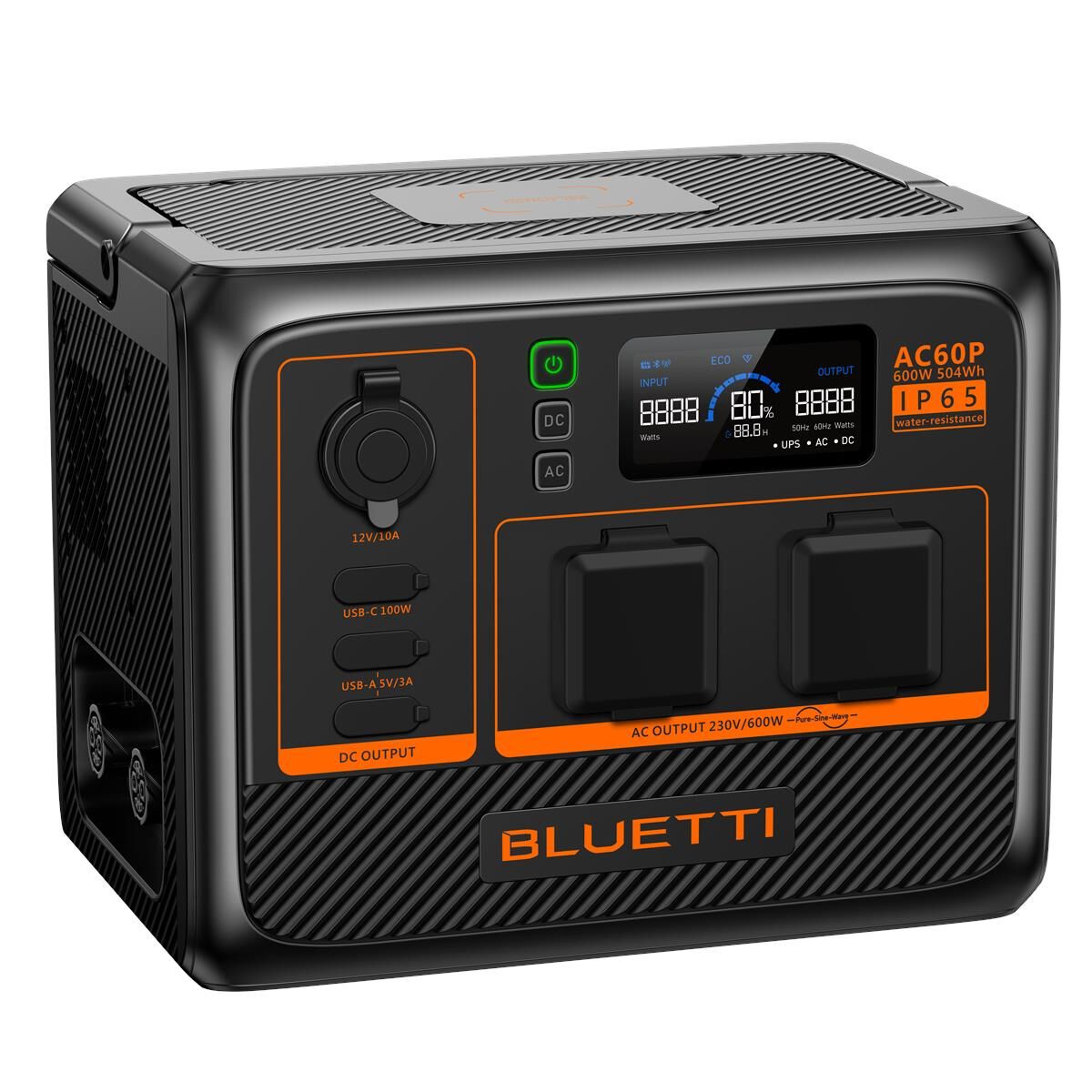 BLUETTI AC60P PORTABLE POWER STATION 600W 504WH, , scaau_hi-res