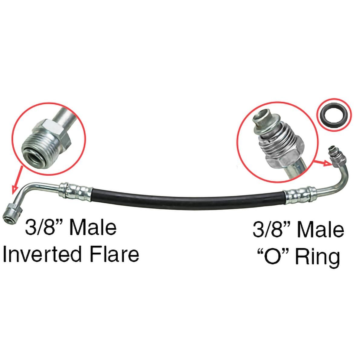 Power Steering Hose - Pressure - Holden WB (6Cyl & V8), , scaau_hi-res