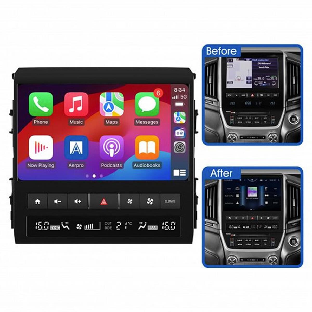 10" ADVANCED INFOTAINMENT SYSTEM TO SUIT LANDCRUISER 200 SERIES VX & SAHARA (2016-2021), , scaau_hi-res