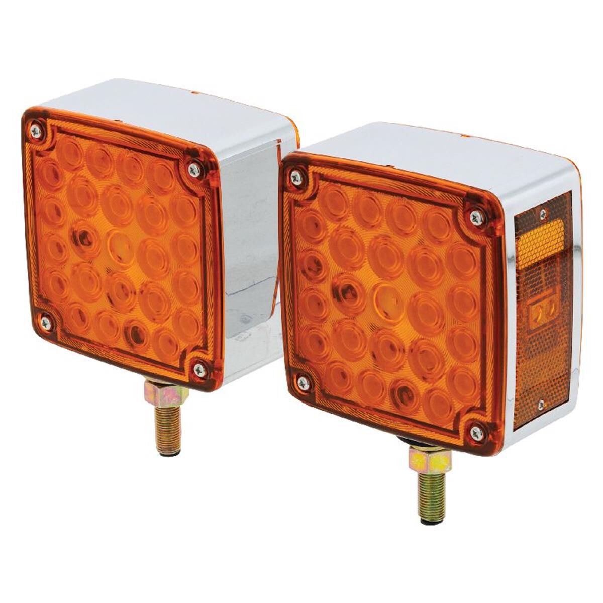 PKT 2 LED FRONT & SIDE INDCATR LAMP 12V SINGLE BOLT MNT 0.3m LEAD, , scaau_hi-res