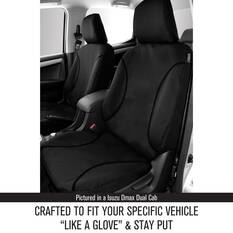 TRADIES CANVAS READY MADE SEAT COVERS - FRONT, BLACK, SUITS FORD RANGER, EVEREST, , scaau_hi-res