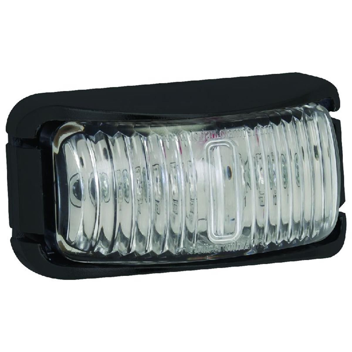 LED FRONT END OUTLNE MARKR LMP 12/24V BLACK HOUSNG 16cm LEAD 74 x 38 x 35mm, , scaau_hi-res