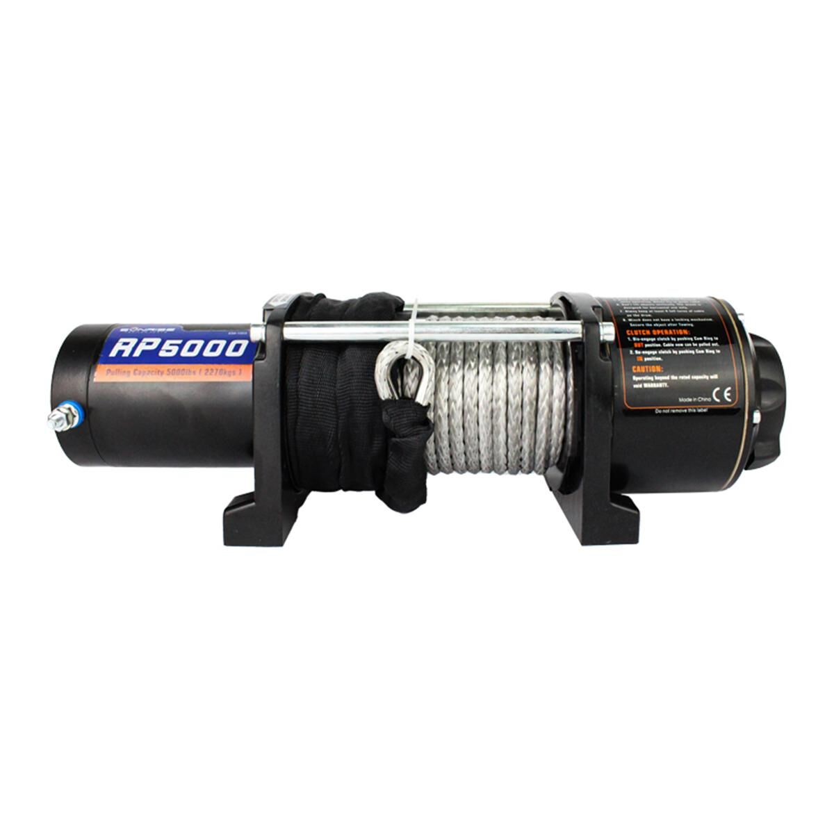 Sunrise Electric Winch 5000lbs (2268kg) 12V 136:1 Gear Ratio Synthetic Rope, , scaau_hi-res