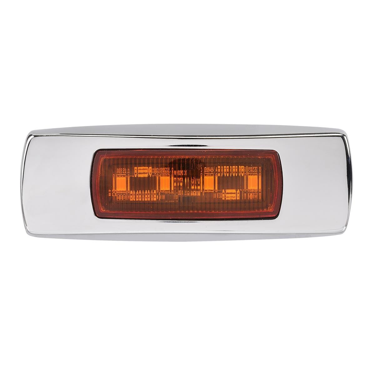 NARVA 9-33V LED FRONT END OUTLINE MARKER OR EXTERNAL CABIN MARKER LAMP(AMBER) WITH 0.5M CABLE - CHROME COVER - 10 PACK, , scaau_hi-res