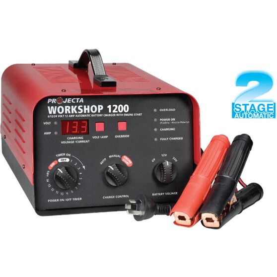 Projecta 6v 12v 24v 12 Amp Workshop Battery Charger Supercheap Auto