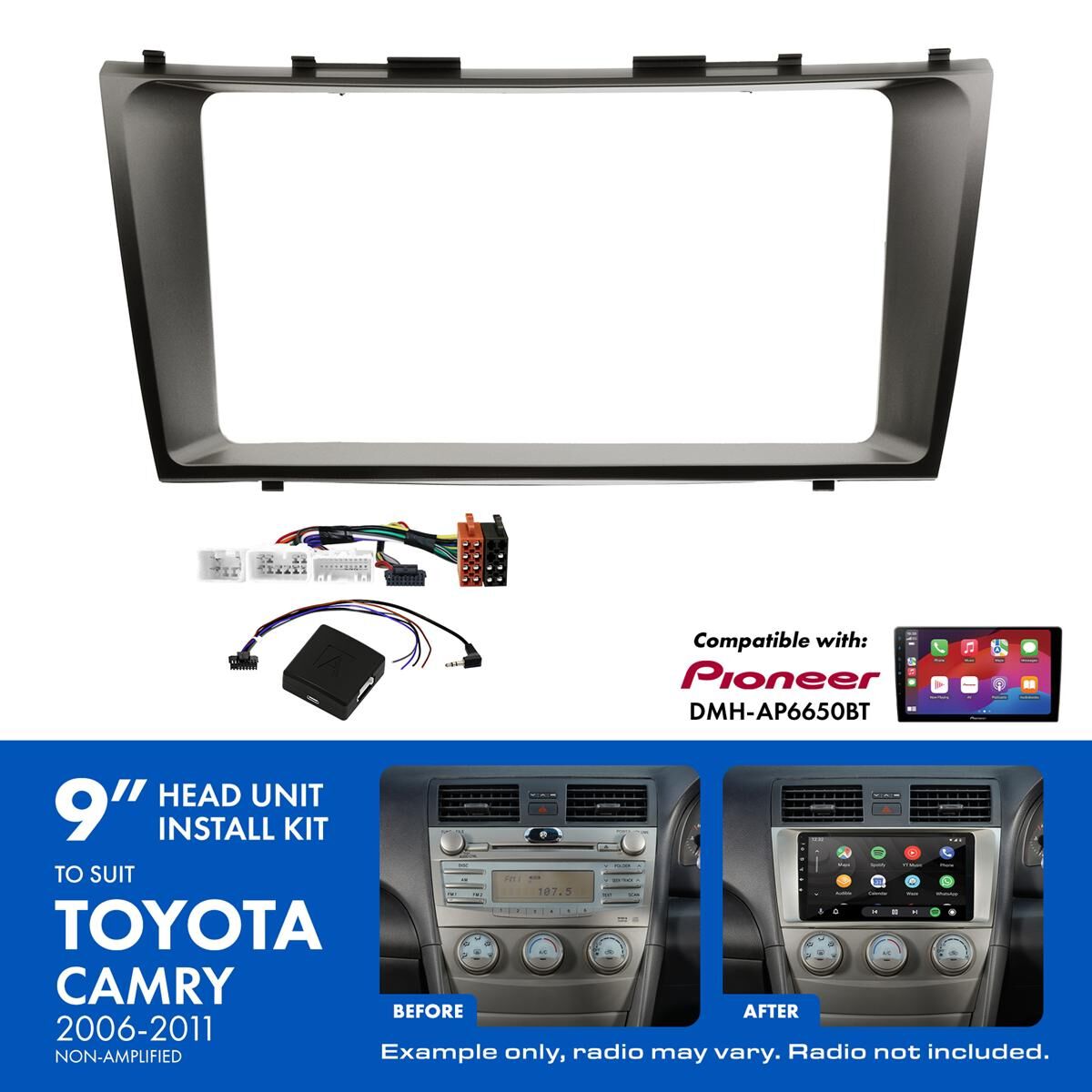 9" HEAD UNIT INSTALL KIT TO SUIT TOYOTA CAMRY 2006-2011, , scaau_hi-res