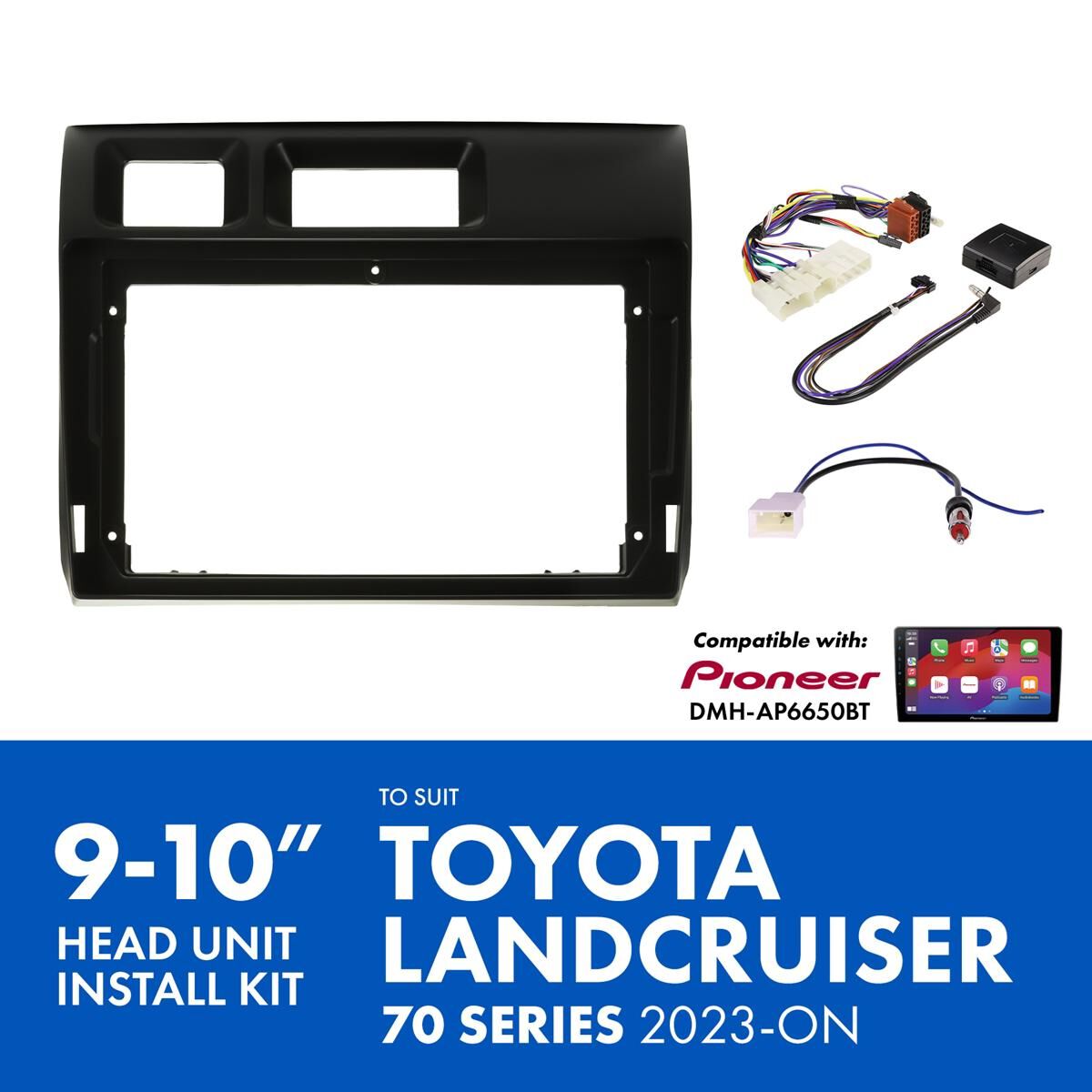 9" HEAD UNIT INSTALL KIT TO SUIT TOYOTA LANDCRUISER 70 SERIES 2023-ON, , scaau_hi-res