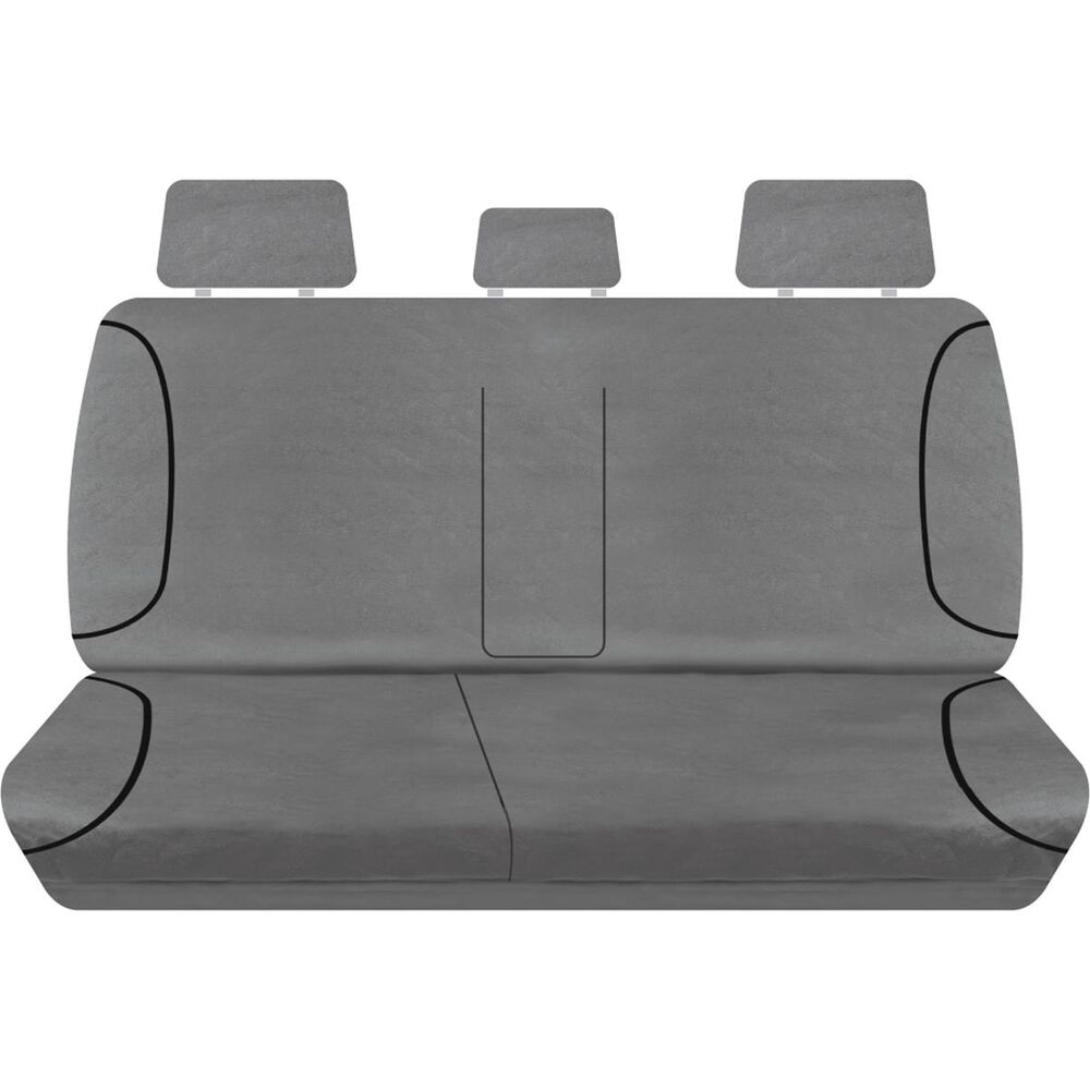 Tradies Canvas Ready Made Seat Covers Rear, Grey, Suits Hilux