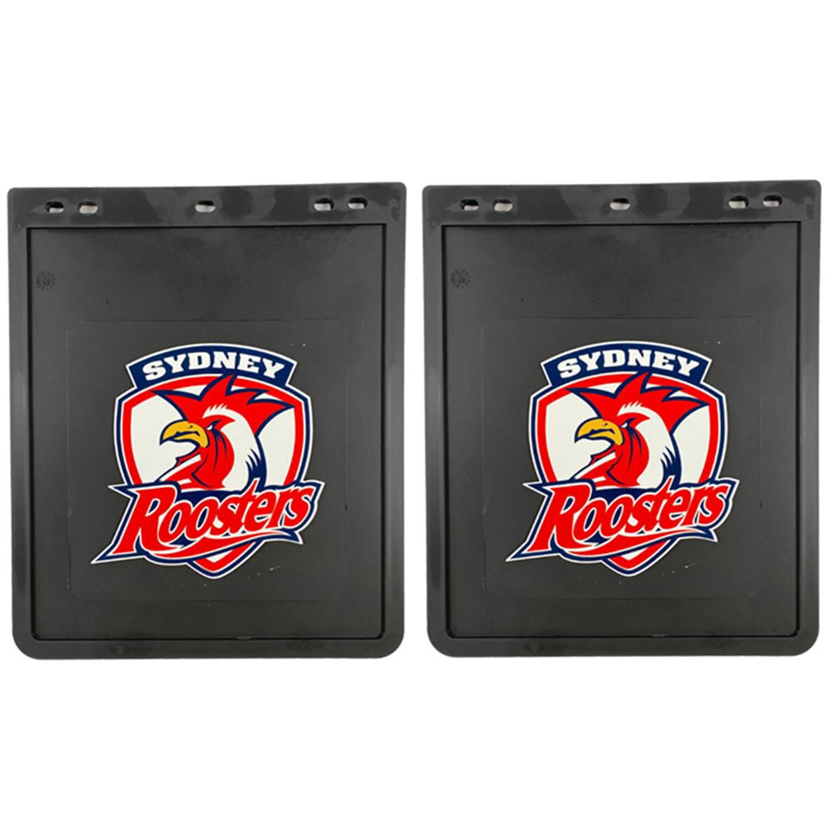 355MM DROP X 300MM WIDTH BLACK MONO MUDFLAP  - ROOSTERS, , scaau_hi-res