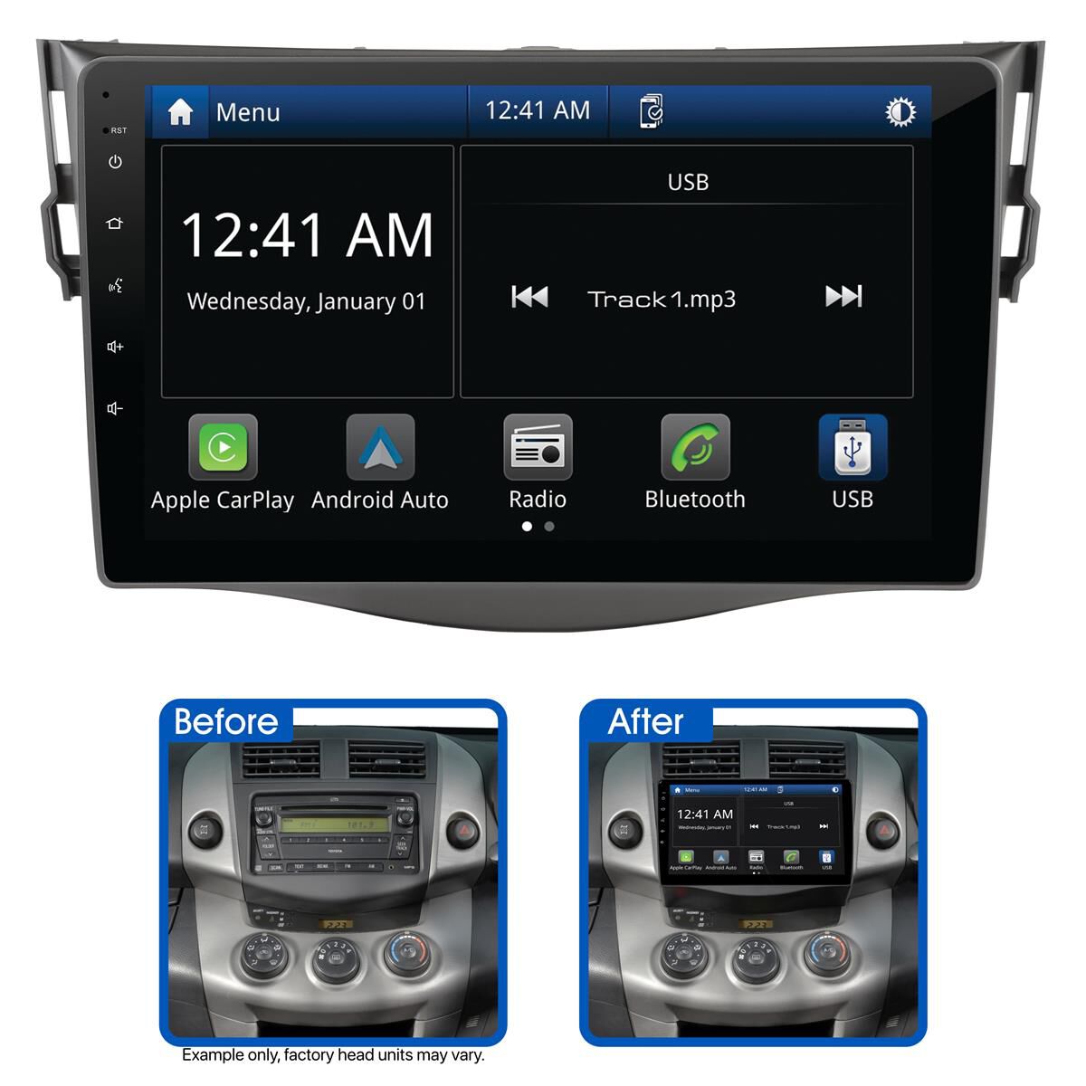 9" MULTIMEDIA RECEIVER TO SUIT TOYOTA RAV4 (2006-2011) - NON-AMPLIFIED, , scaau_hi-res