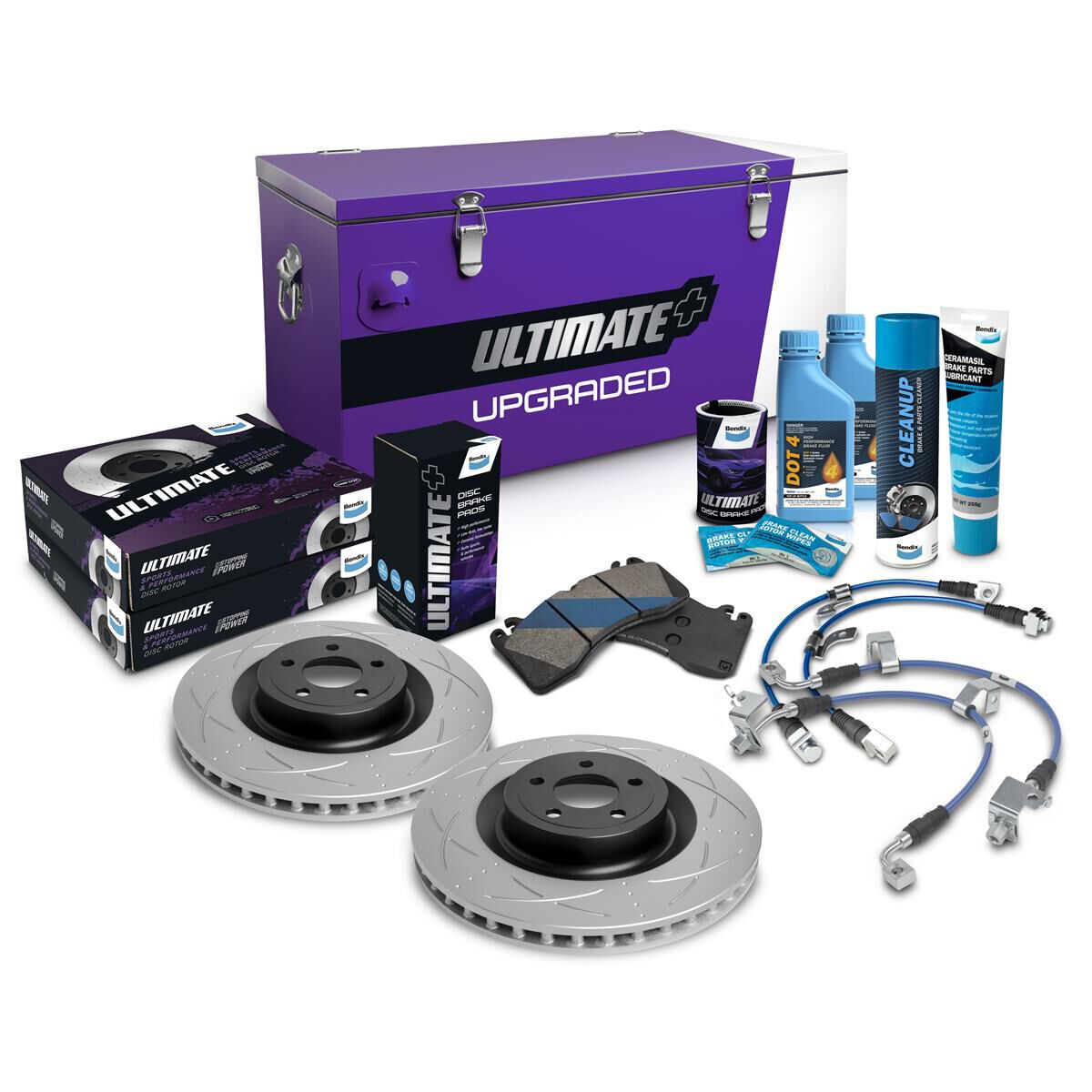 Bendix Ultimate+ Performance Front Brake Upgrade Kit - BUK502F-ULT+ ...