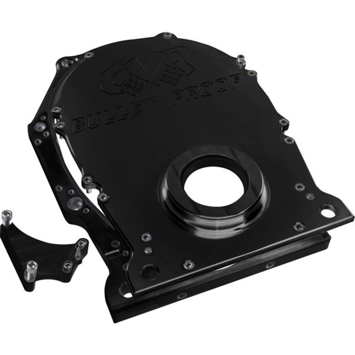 2 PIECE BILLET TIMING COVER CHRYSLER BB / 426 HEMI, BLACK, , scaau_hi-res