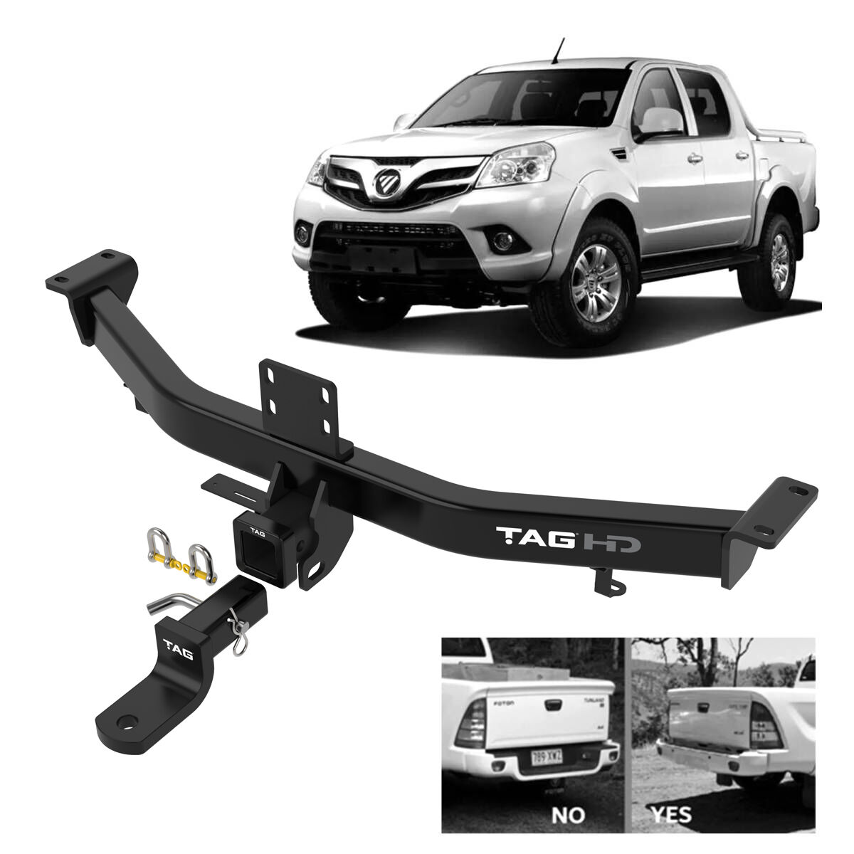 FOTON TUNLAND UTE 10/12-08/17 2500/250KG *DOES NOT FIT MODEL WITH RECESSED STEP IN BUMPER*, , scaau_hi-res