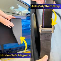 BLACK DENT GUARD WITH SAFE MAGNET ATTACHMENT ANTI-CUT SECURITY STRAP, , scaau_hi-res