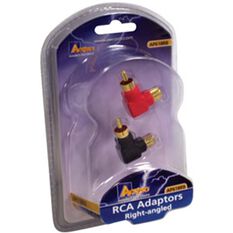 RIGHT-ANGLED RCA ADAPTORS 1 RED/1 BLACK PACK 2, , scaau_hi-res