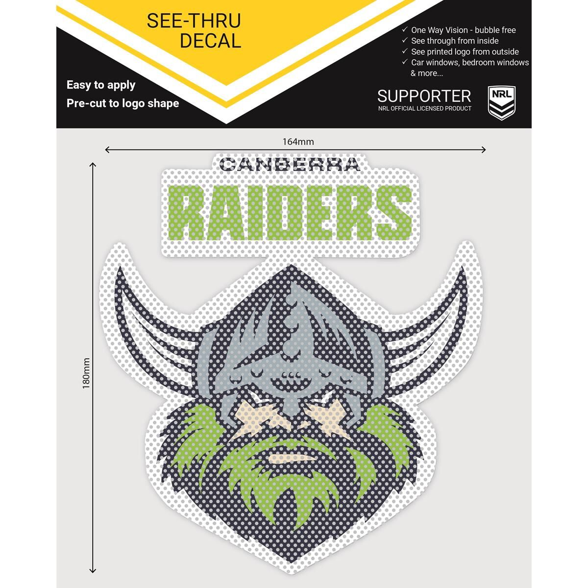 RAIDERS ITAG SEE-THRU DECAL, , scaau_hi-res