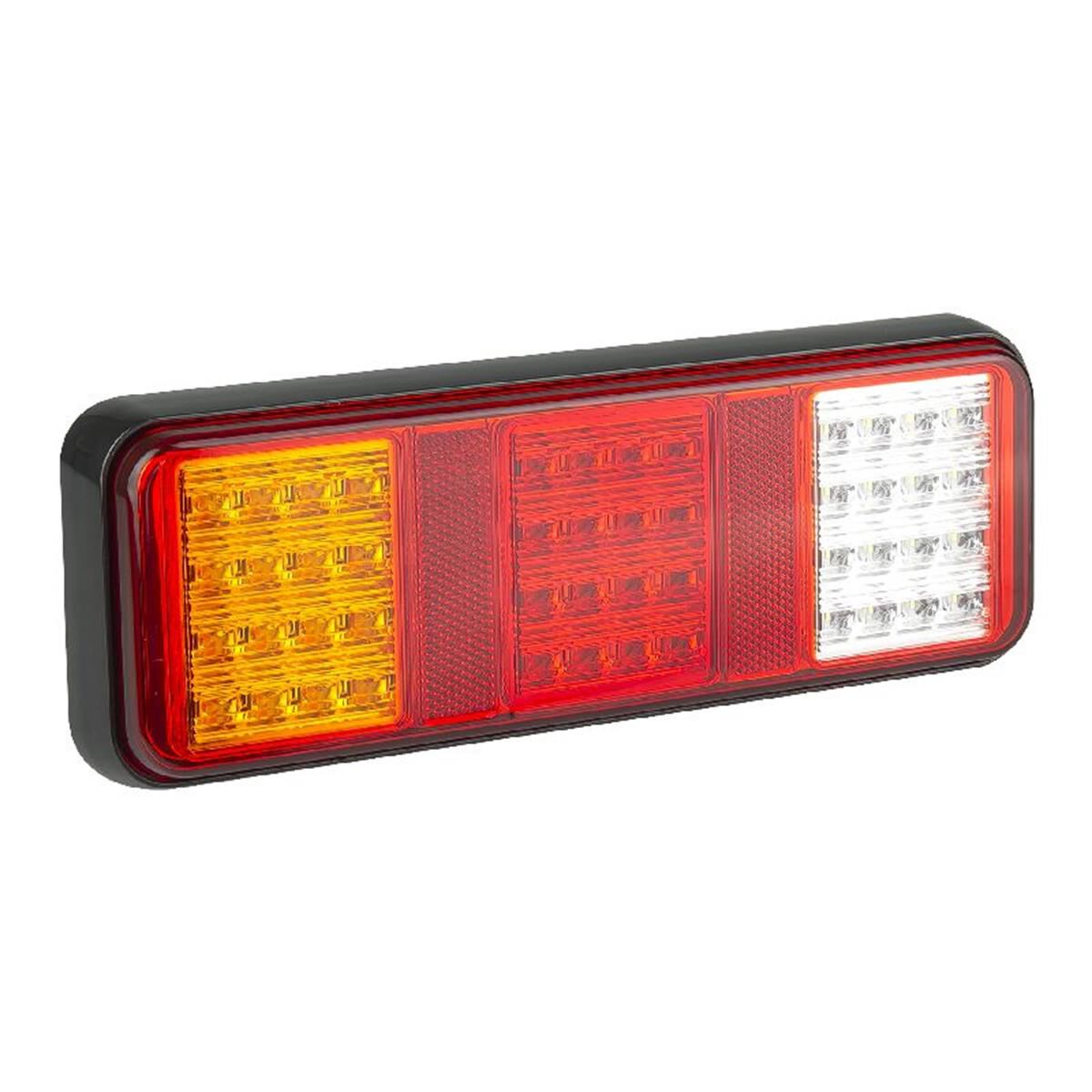 LED STOP/TAIL/IND/REVERSE LAMP 12/24V W/ REFLECTOR 30cm LEAD BLACK HOUSING, , scaau_hi-res