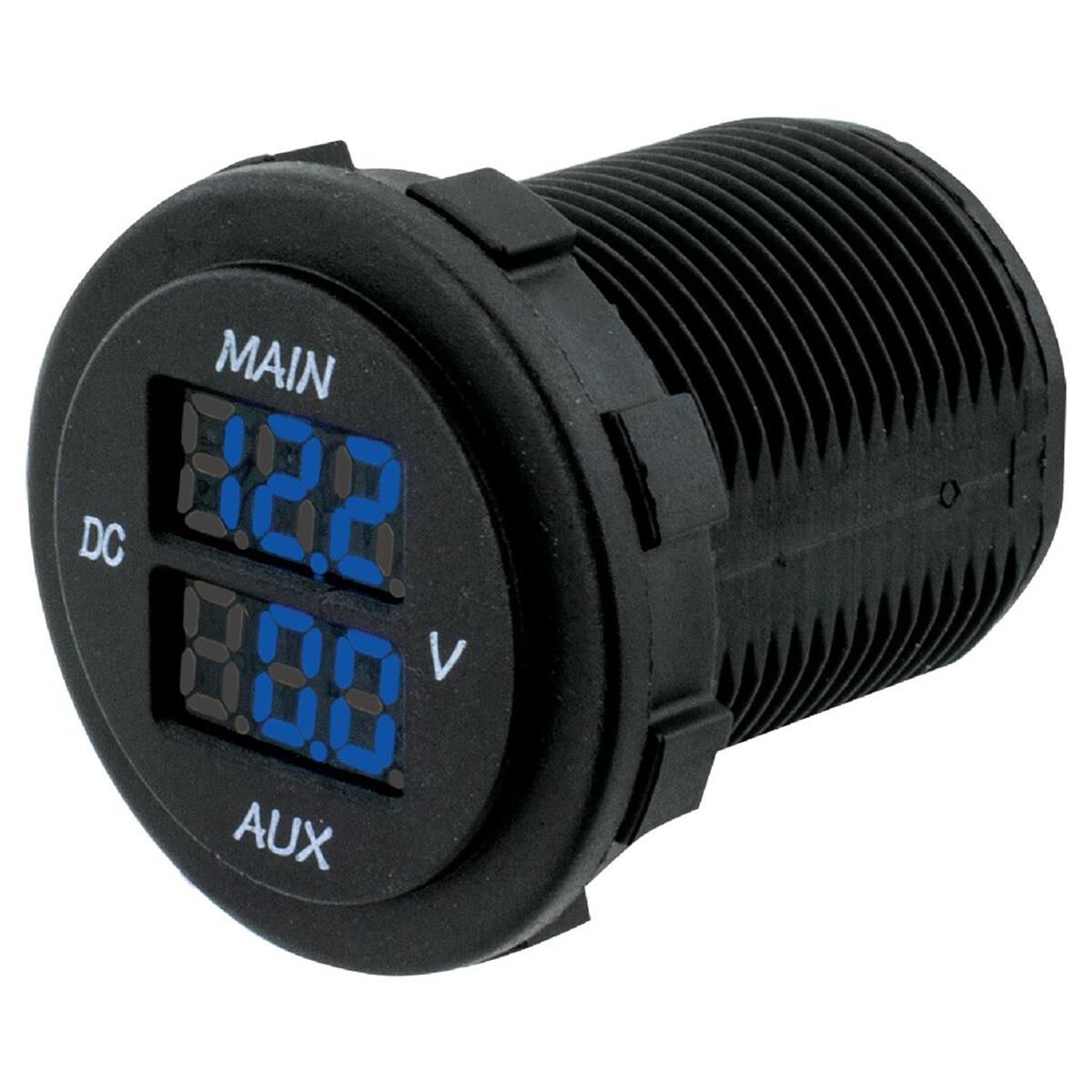 Hulk 4X4 Dual Voltmeter 530V Blue Led 29Mm Dia HU6660B Supercheap Auto