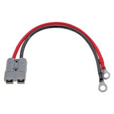 ANDERSON PLUG 50a - 2x8mm RING TERMINLS CABLE ASSY 400mm LNG W/ 50amp FUSE, , scaau_hi-res