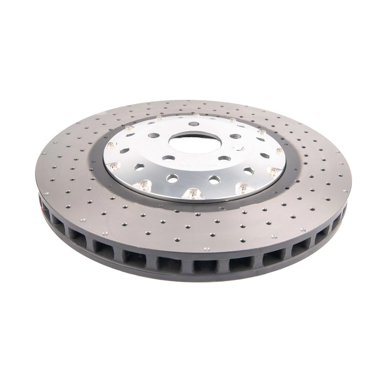 5000 FULLY ASSEMBLED 2-PIECE SILVER HAT CROSS DRILLED/DIMPLED 390MM X 36MM KP [ AUDI RS6 13-17 / RS7 14-17 F] RINGS DBA53000.1XD, , scaau_hi-res