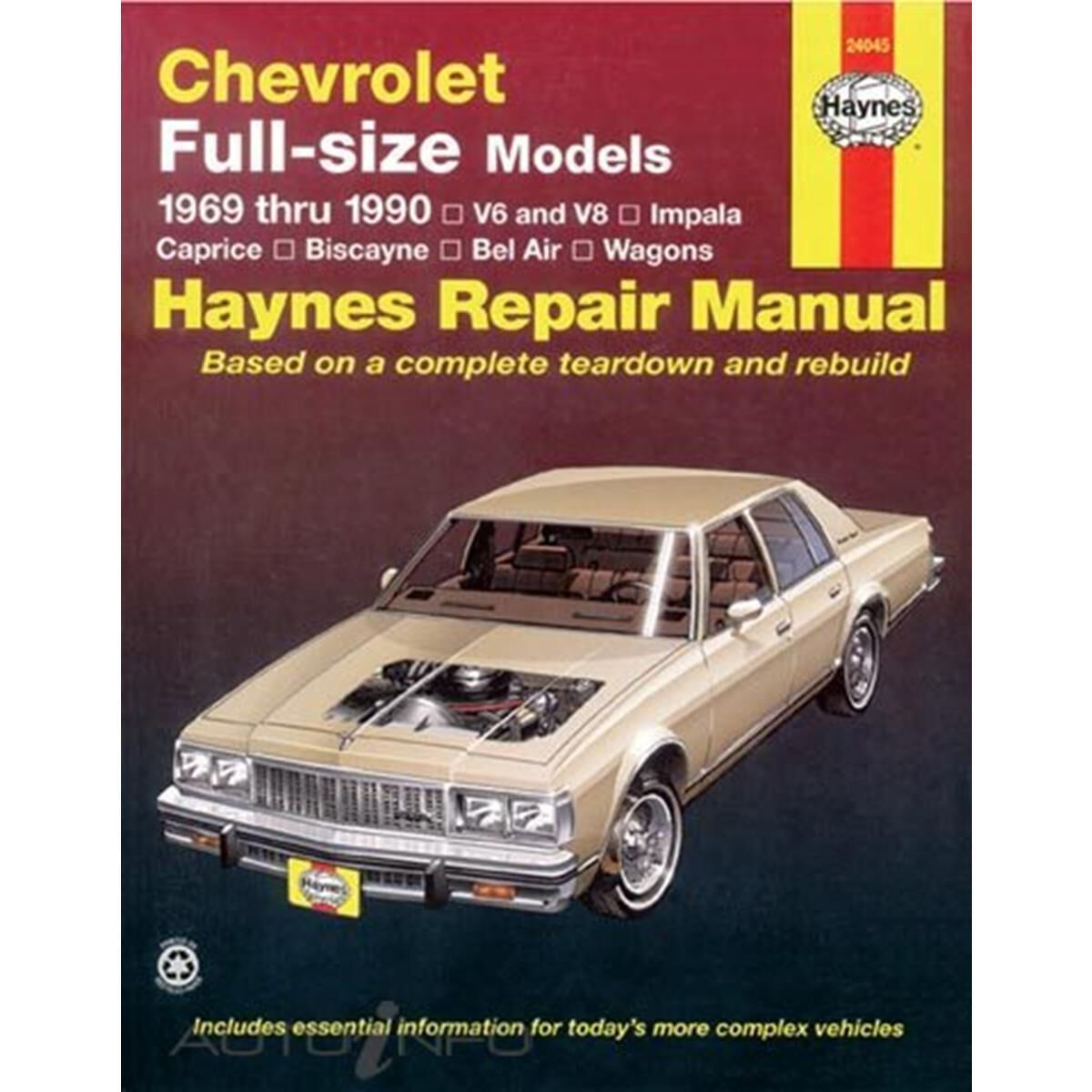 Bel Air Chevrolet Caprice Wagons Repair Manual 1969-1990 Impala Biscayne