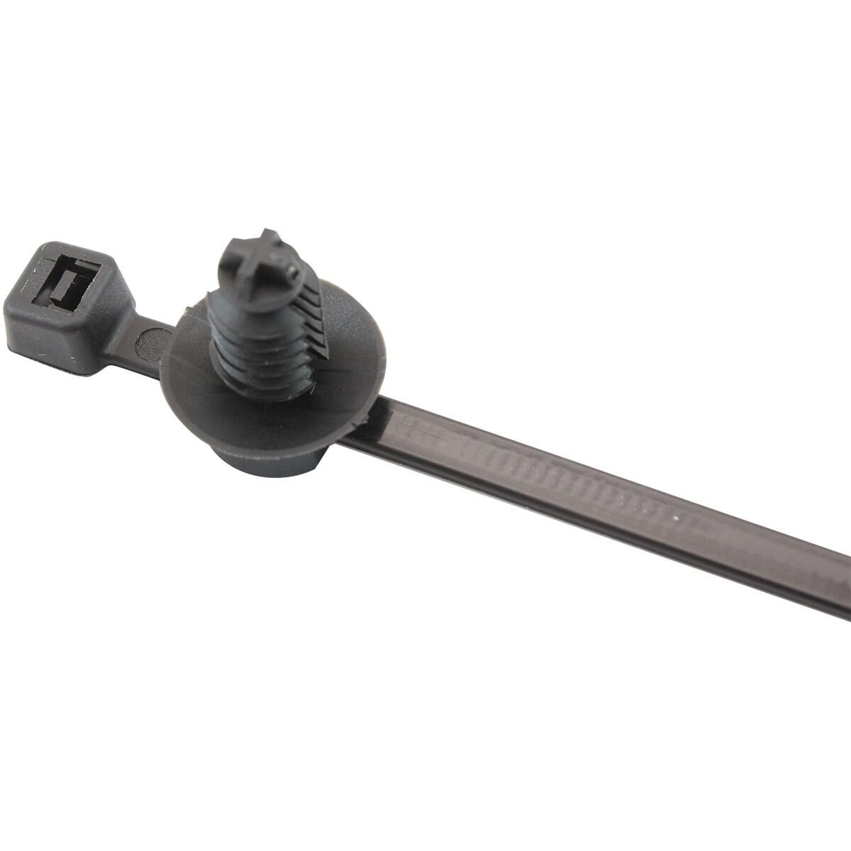 FIR TREE CABLE TIE 4.8X210MM 2PIECE 25 PACK BLACK ZIP TIES, , scaau_hi-res