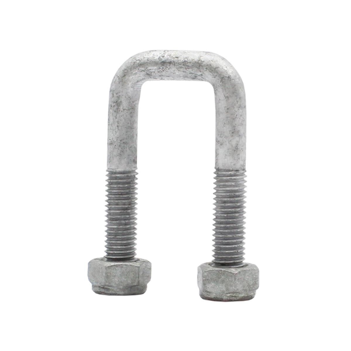 Sunrise U-Bolts with Nyloc Nut 1/2" Galvanised - 24mm Square, 60mm, , scaau_hi-res