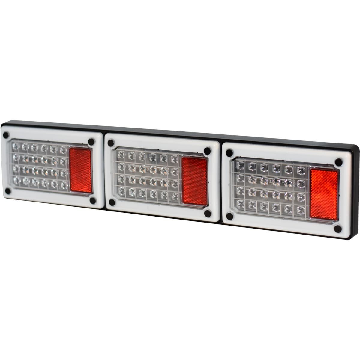 TRIPLE LED JUMBO COMBO LAMP - CLEAR LENS STOP / TAIL / INDICATOR / REVERSE, , scaau_hi-res