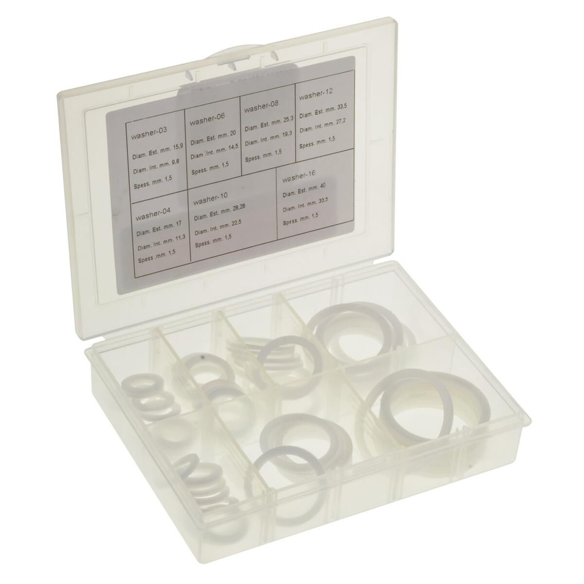 TEFLON WASHER KIT 10 OF EACH SIZE AN-3 TO AN-16, , scaau_hi-res