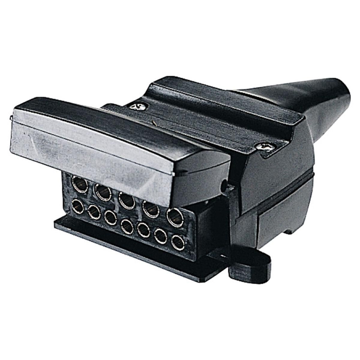 Sunrise Caravan Car 12 Pin Female Flat Plug, , scaau_hi-res