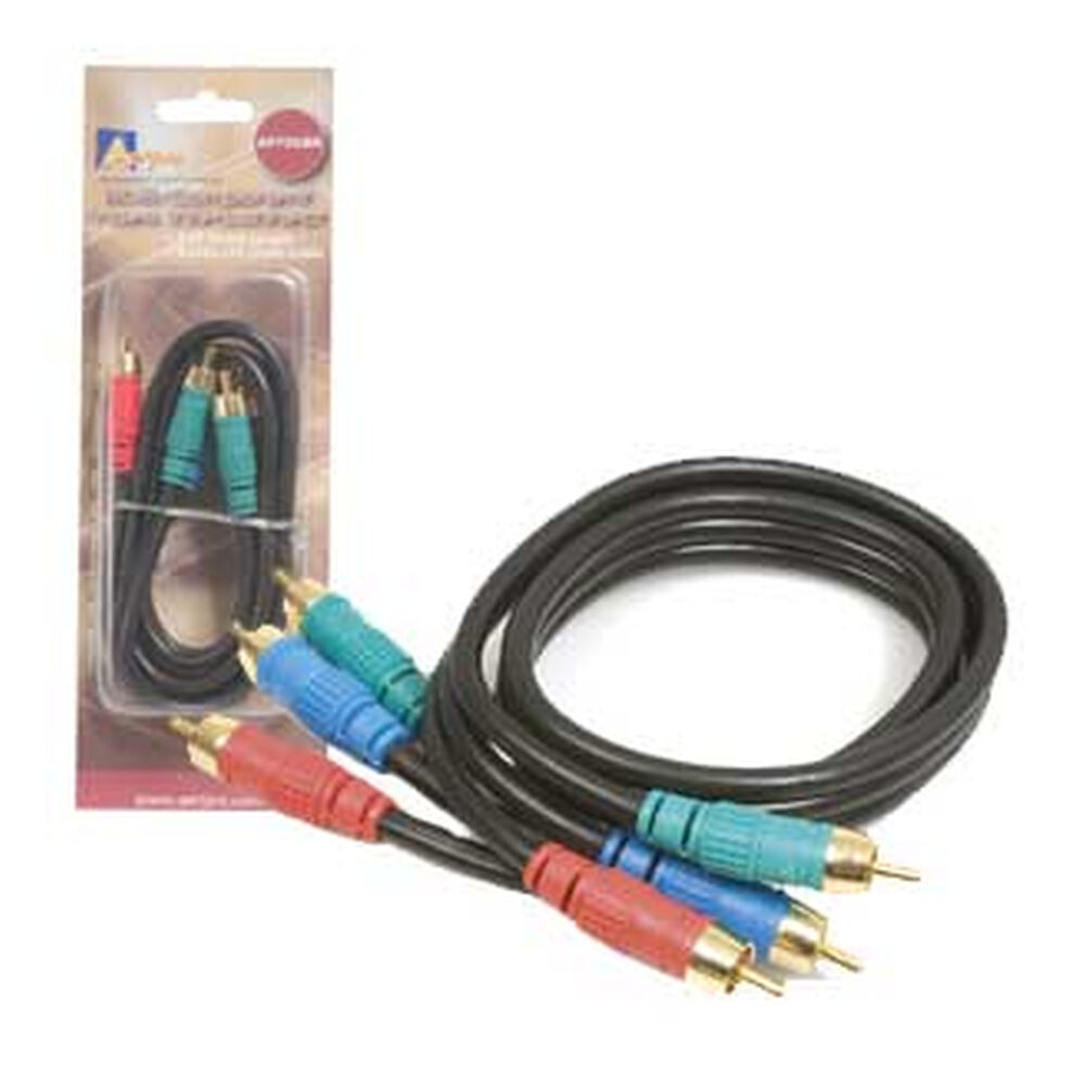 Aerpro AV Lead RCA 75 Ohms 3 Male To 3 Male Coaxial Plugs Wiring Kit
