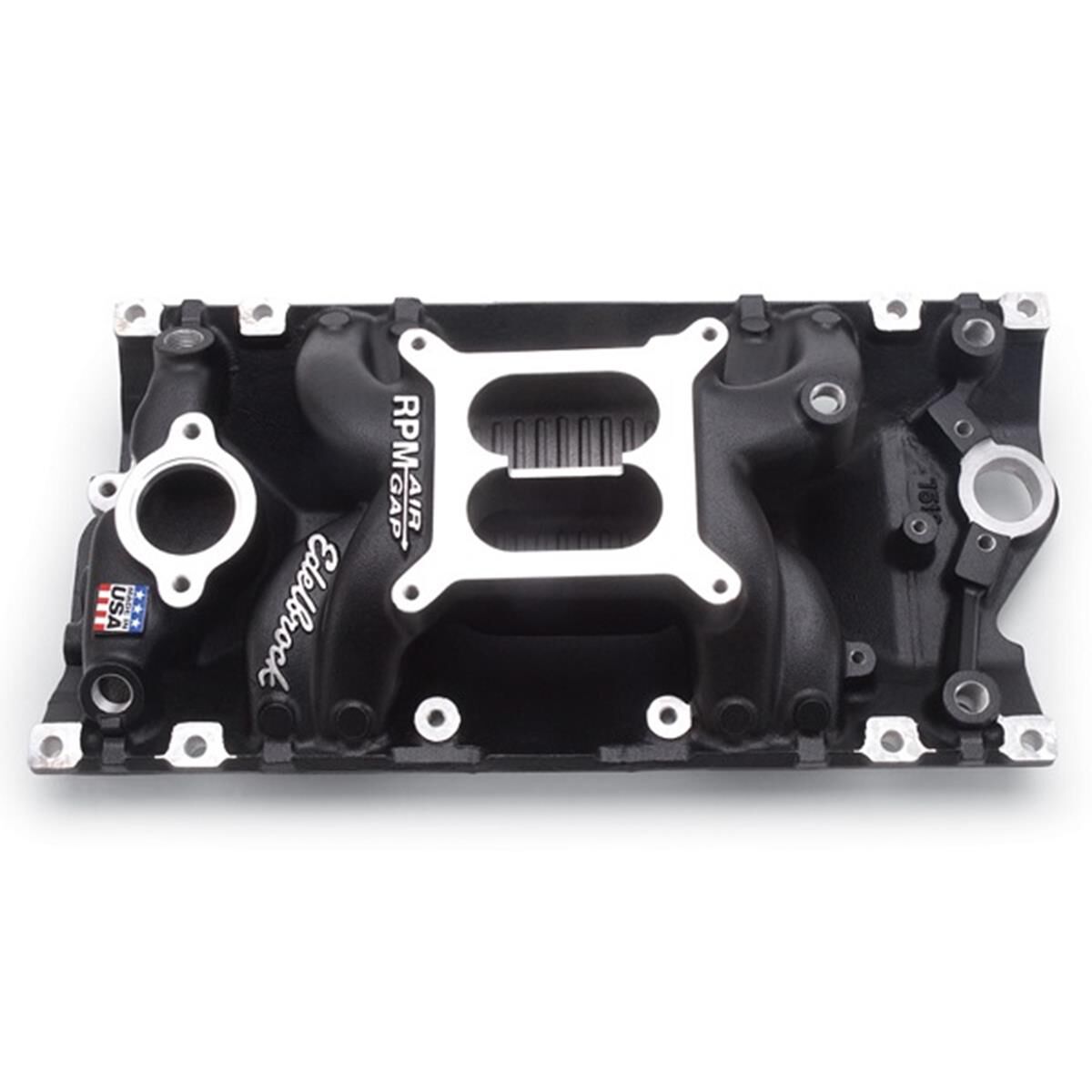 RPM AIRGAP MANIFOLD SBC VORTEC BLACK COATED CHEVROLET INTAKE, , scaau_hi-res