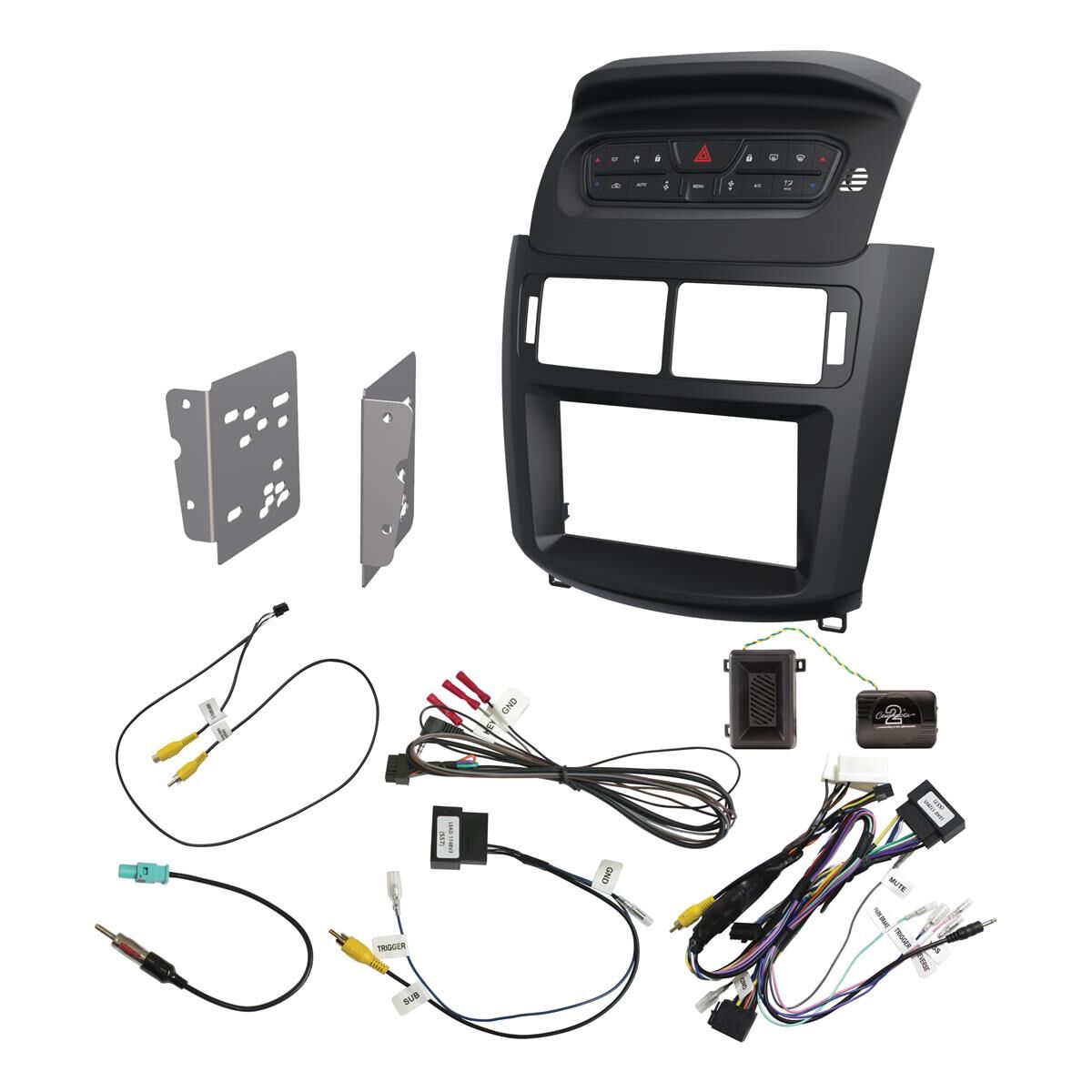 DOUBLE DIN HEAD UNIT INSTALLATION KIT TO SUIT FORD TERRITORY SZ MK2 (SATIN BLACK), , scaau_hi-res